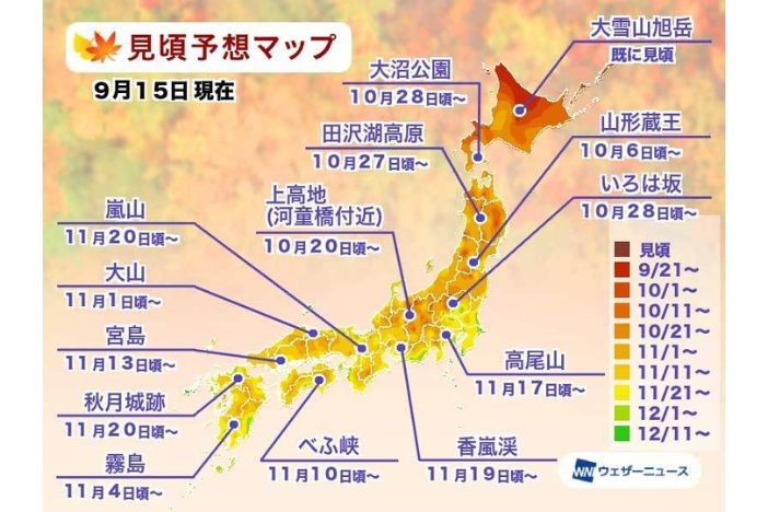 日本紅葉2022 日本旅遊賞楓懶人包 拍拖景點 紅葉打卡攻略